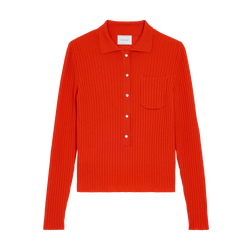 Top , Red - Knit