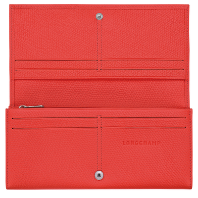 Le Roseau Long continental wallet, Vermilion