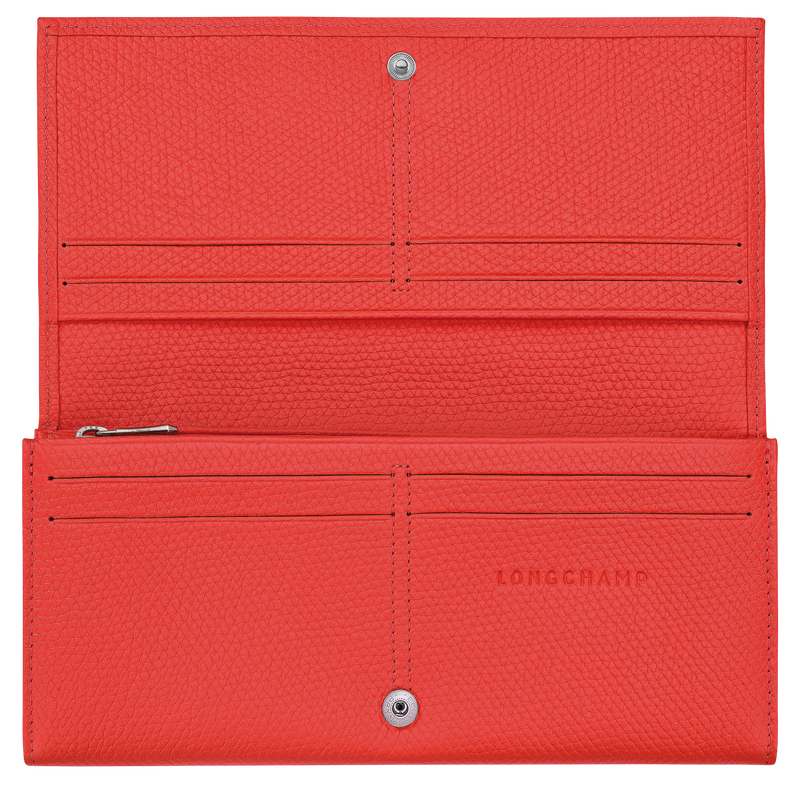 Le Roseau Long continental wallet , Vermilion - Leather  - View 3 of  3
