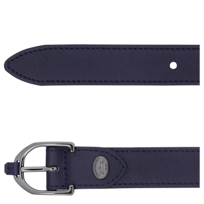 Longchamp 3D Damesriem, Bosbessenblauw