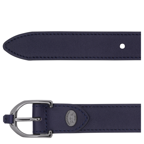 Longchamp 3D Damesriem , Bosbessenblauw - Leder - Weergave 2 van  2