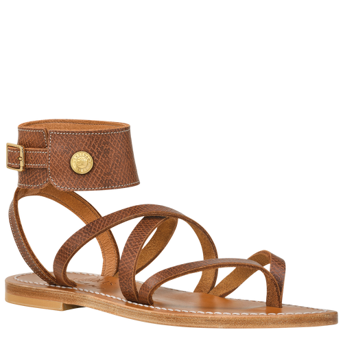 Longchamp x K.Jacques Sandalen , Bruin - Leder - Weergave 3 van  4