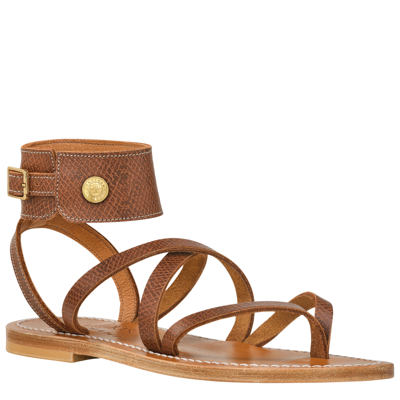 Longchamp x K.Jacques Sandalen , Bruin - Leder  - Weergave 3 van  4