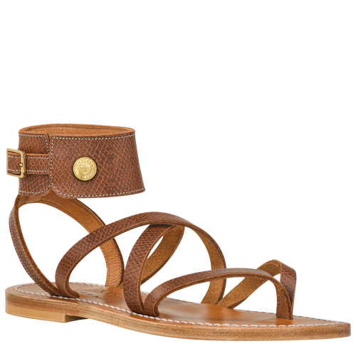 Longchamp x K.Jacques Sandals , Brown - Leather - View 3 of  4