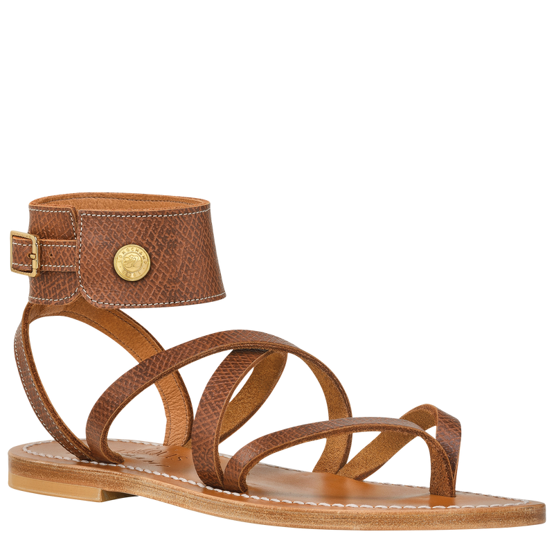 Longchamp x K.Jacques Sandals , Brown - Leather  - View 3 of  4
