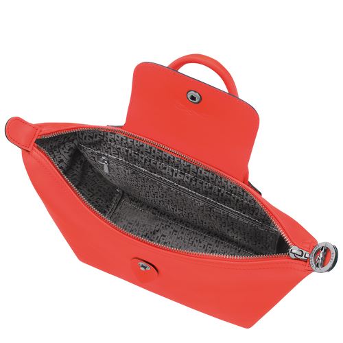 Rucksack S Le Pliage Xtra , Leder - Orange - Ansicht 4 von 5