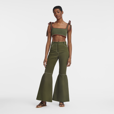 Trousers , Khaki - Gabardine