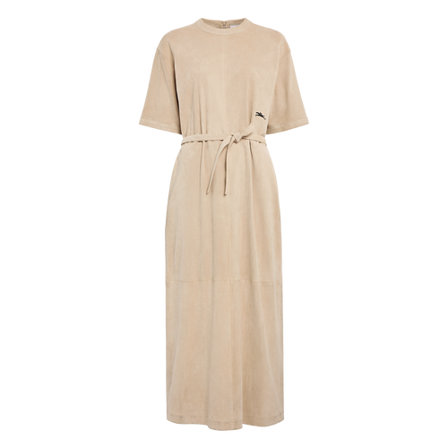 Robe longue en cuir
