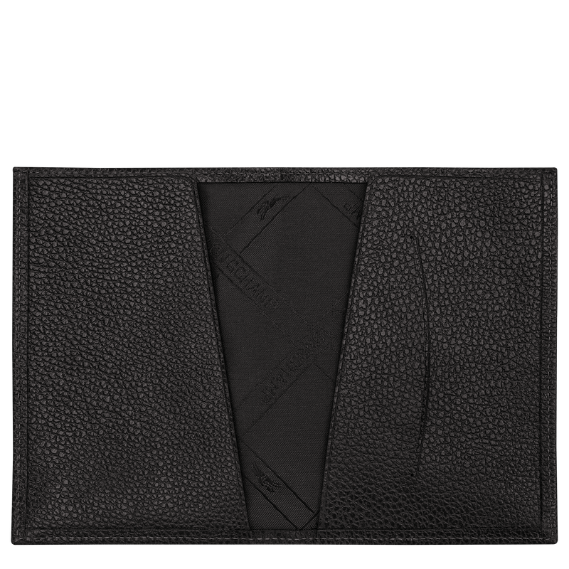 Le Foulonn&eacute; Passport cover , Black - Leather  - View 3 of  4