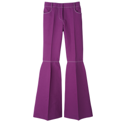 Trousers , Violet - Gabardine
