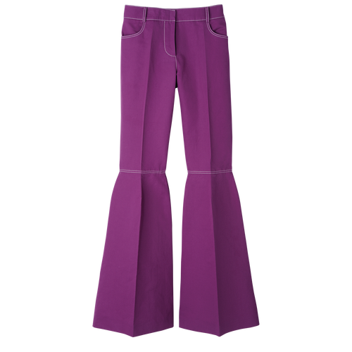 Trousers , Violet - Gabardine - View 1 of  3
