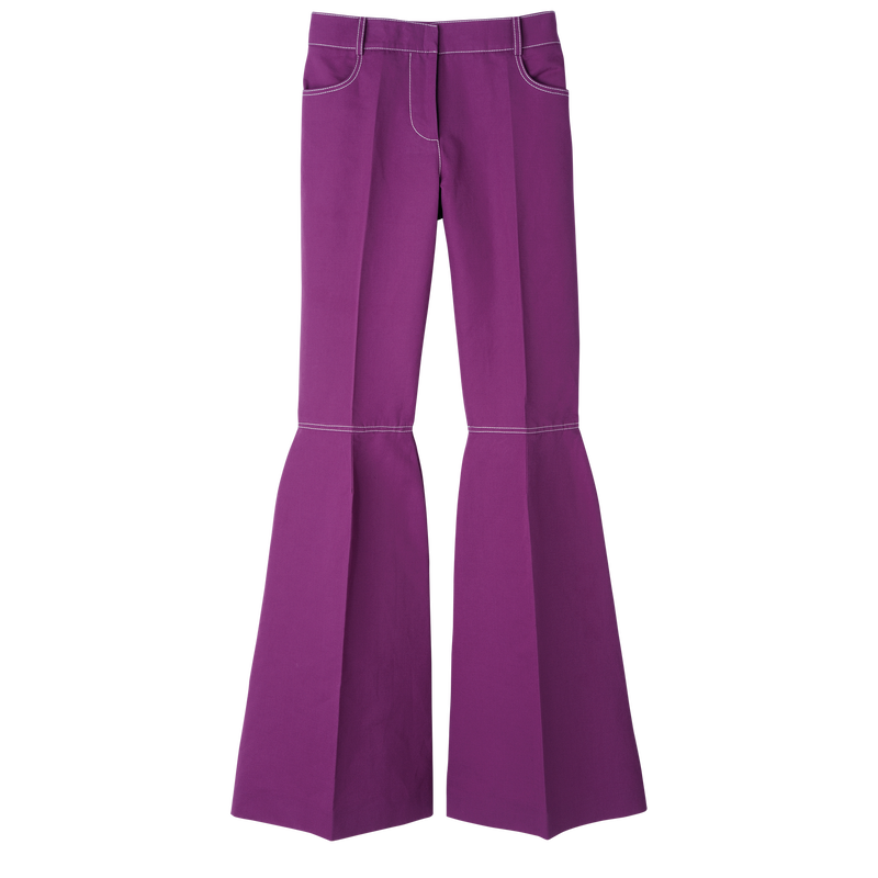 Pantalon , Gabardine - Violette  - Vue 1 de 3