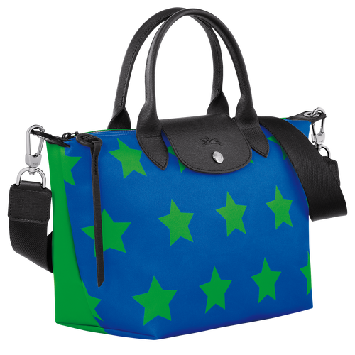 Le Pliage Collection S Handbag , Cobalt/Lawn - Canvas - View 3 of  4