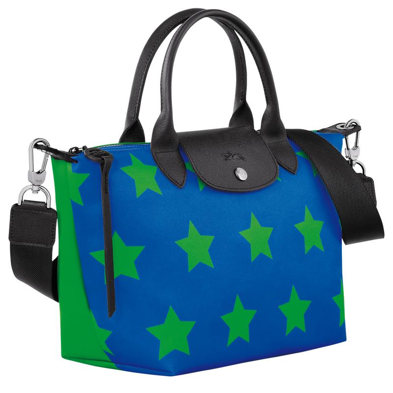 Le Pliage Collection S Handbag , Cobalt/Lawn - Canvas  - View 3 of  4