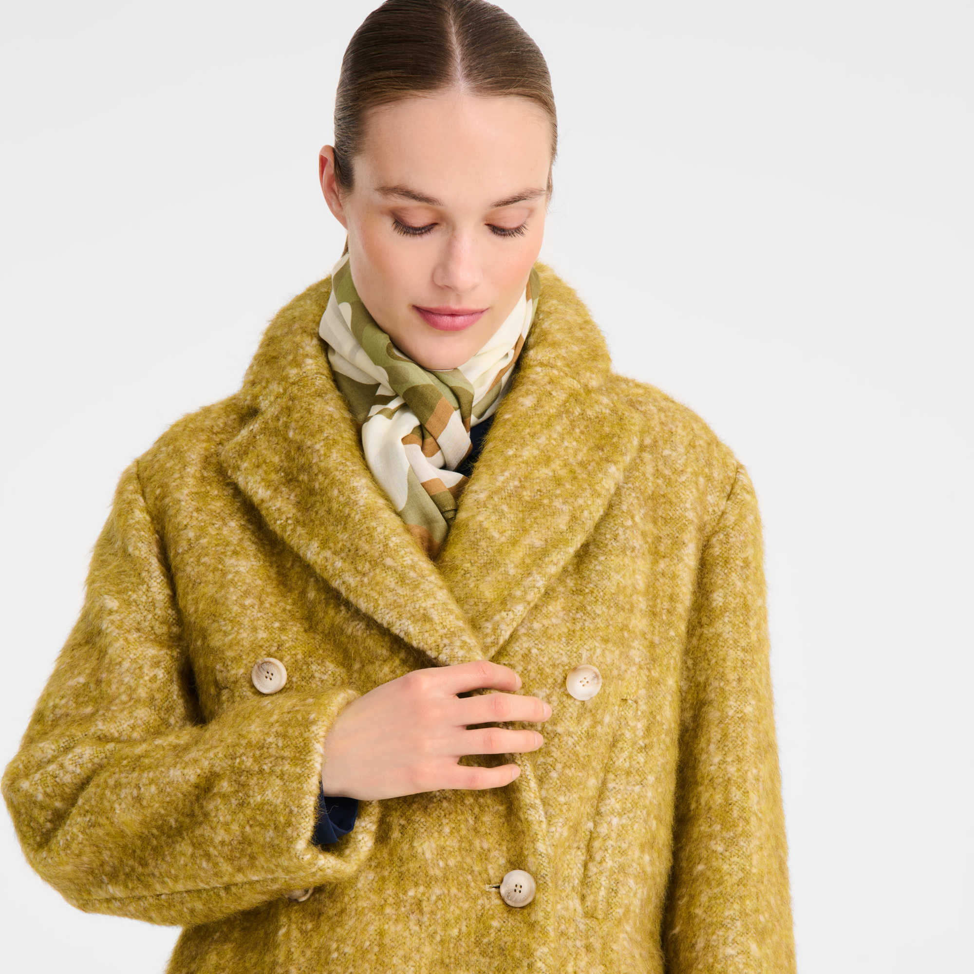 null Pea coat, Almond Green