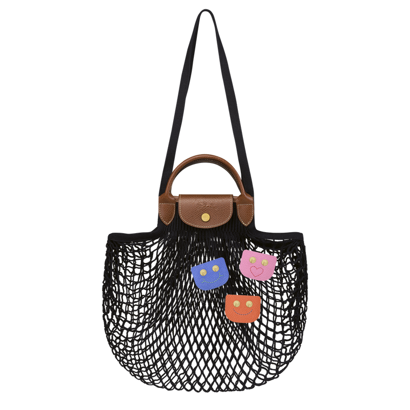 Le Pliage Filet L Mesh bag , Black - Canvas  - View 6 of 6