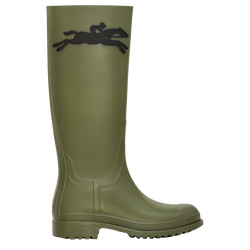 Cheval Longchamp Flat boots , Khaki - PVC