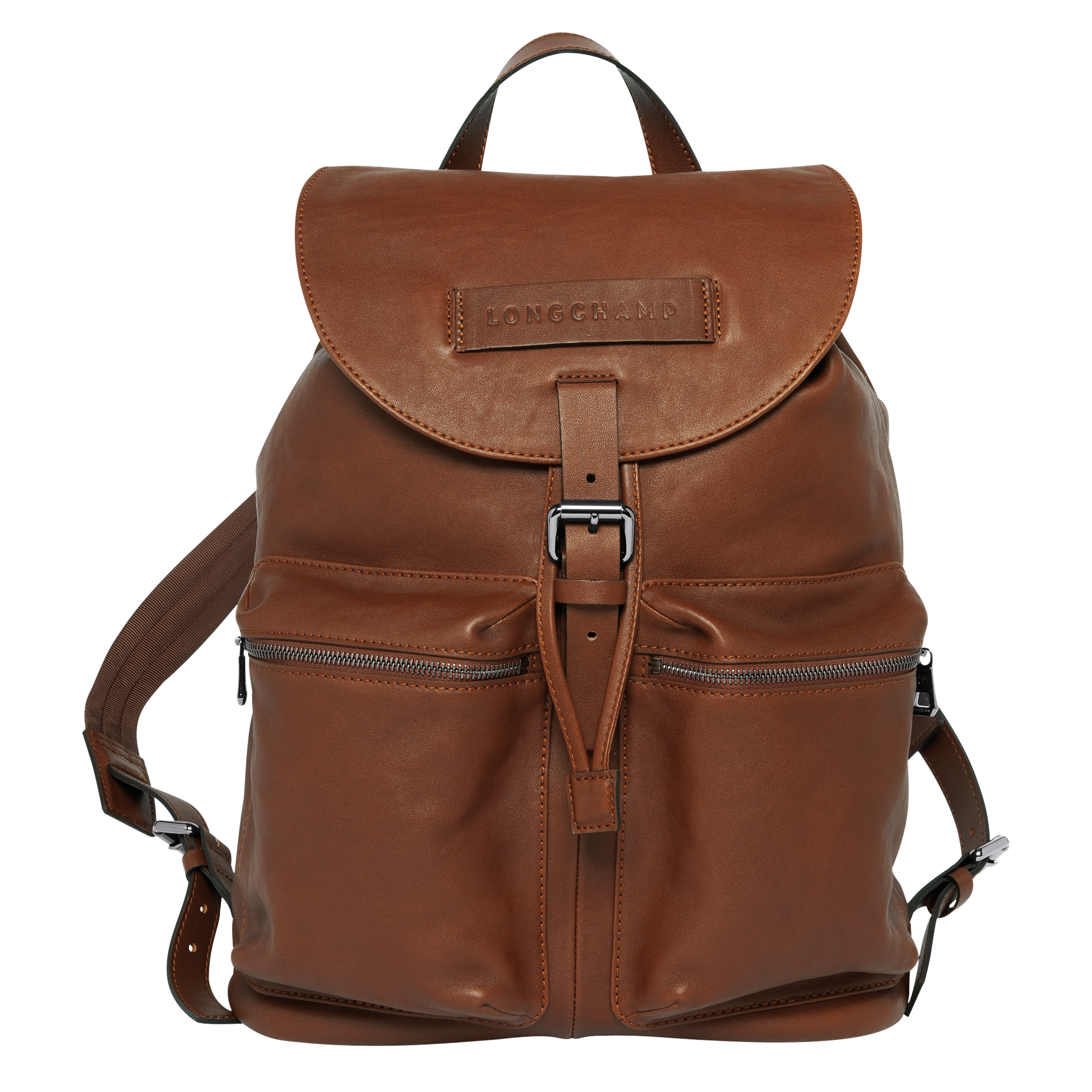 Backpack L Longchamp 3D Cognac 