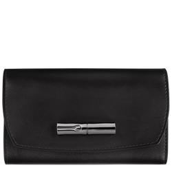 Roseau Wallet , Black - Leather