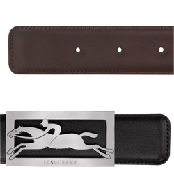Herrengürtel Delta Box , Leder - Schwarz/Mokka