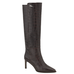 Elan Heel boots , Mocha - Leather