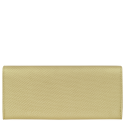 Carteira continental comprida Le Roseau , Pele - Pistache