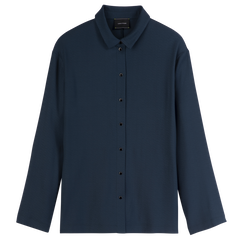 Shirt , Dark Purple - Crepe