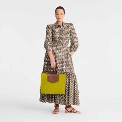 Cabas Longchamp 肩揹袋 L , 奇異果綠 - 帆布