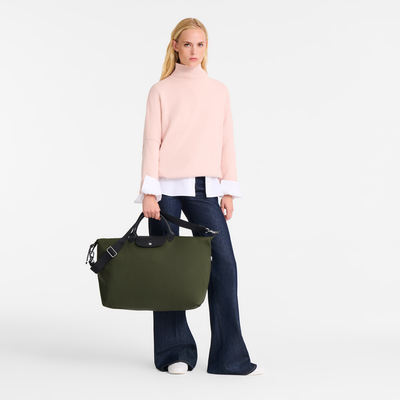 Le Pliage Energy L Travel bag , Khaki - Recycled canvas