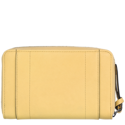 Geldbörse Longchamp 3D , Leder - Weizengelb