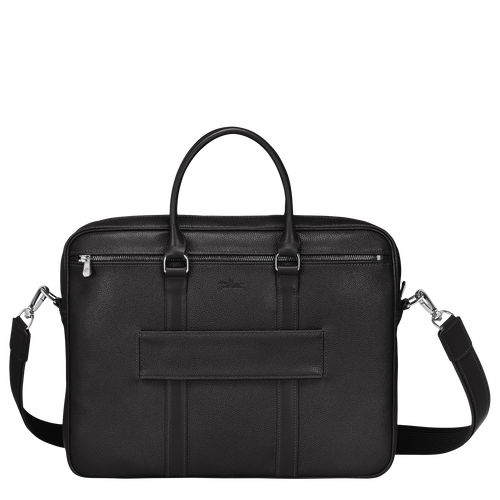 Le Foulonné S Briefcase , Black - Leather - View 4 of  5