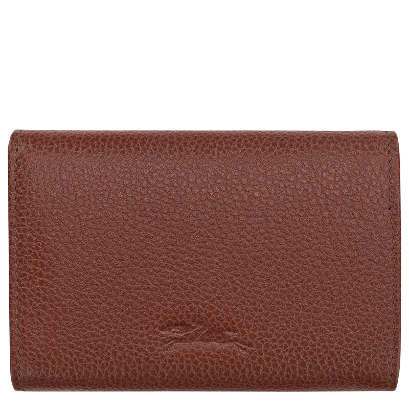 Carteira compacta Le Foulonné , Pele - Café  - Vista 2 de  3