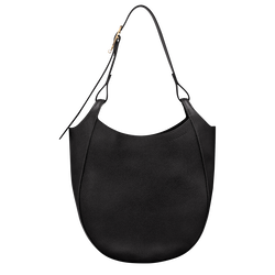 Carteira hobo L Le Foulonn&eacute; , Pele - Preto