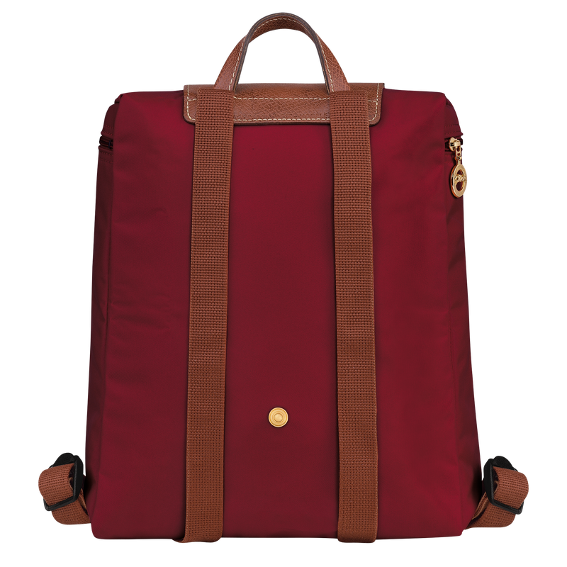 Rucksack M Le Pliage Original , Recyceltes Canvas - Rot  - Ansicht 4 von 5
