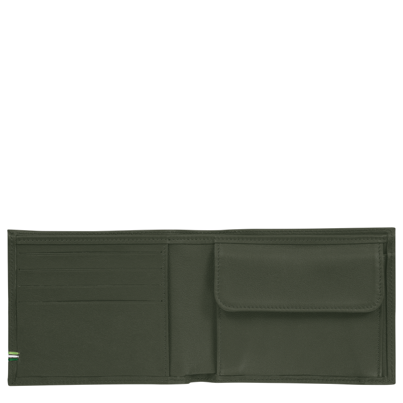 Longchamp sur Seine Portemonnee , Kaki - Leder  - Weergave 3 van  3