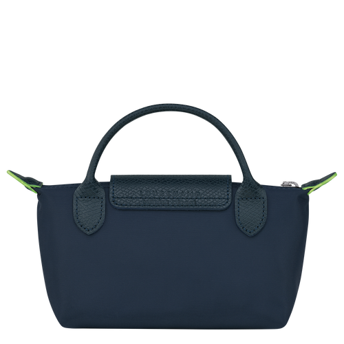 Le Pliage Green Pouch with handle, Navy