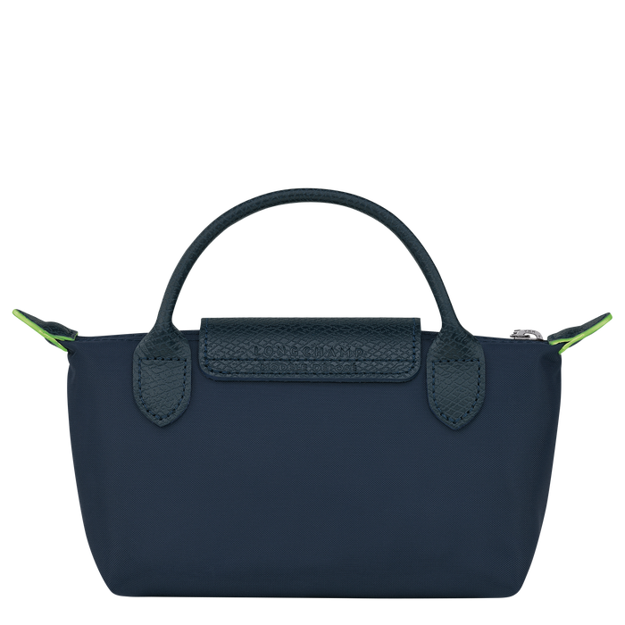 Le Pliage Green Pouch with handle, Navy