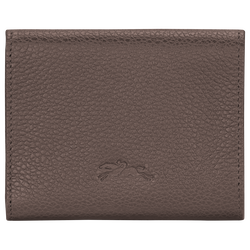 Le Foulonné Compact wallet , Taupe - Leather