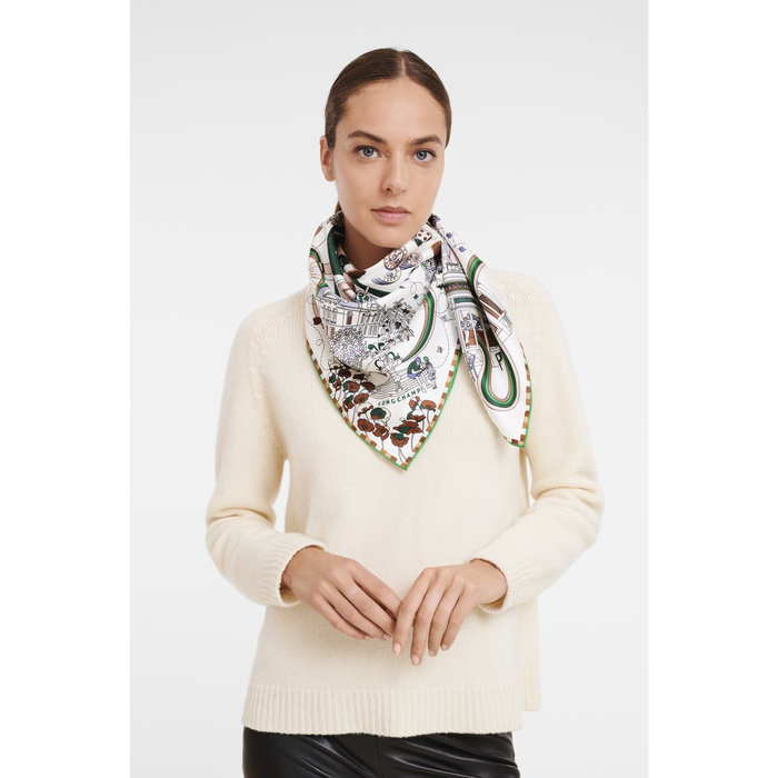 Fall-Winter 2022 Collection Silk scarf 90, Green