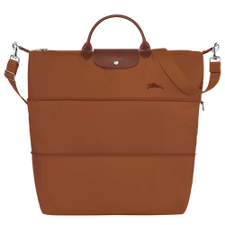 Le Pliage Green Travel bag expandable , Cognac - Recycled canvas