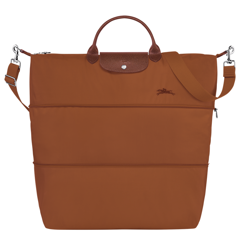 Le Pliage Green Travel bag expandable , Cognac - Recycled canvas  - View 1 of  8