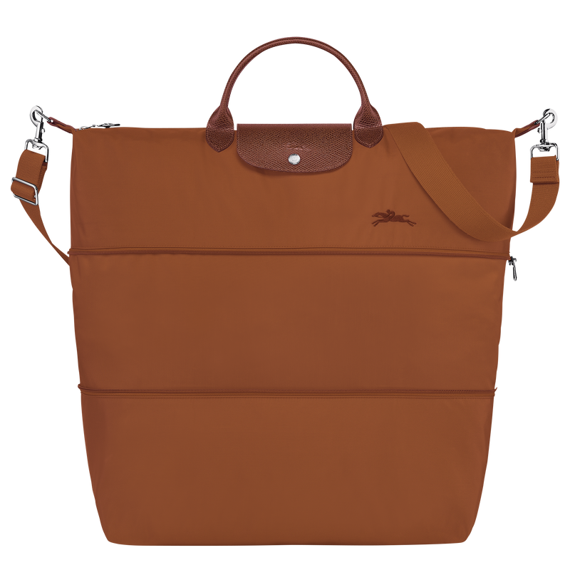 Le Pliage Green Travel bag expandable , Cognac - Recycled canvas  - View 1 of  8