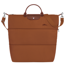 Le Pliage Green Travel bag expandable , Cognac - Recycled canvas
