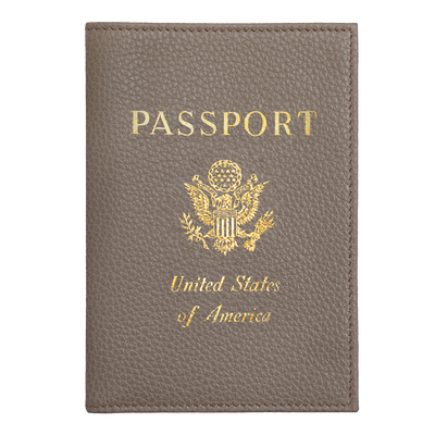 Le Foulonné Passport cover , Turtledove - Leather
