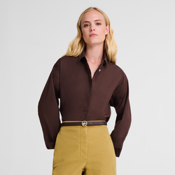 Ladies' belt , Mocha - Leather