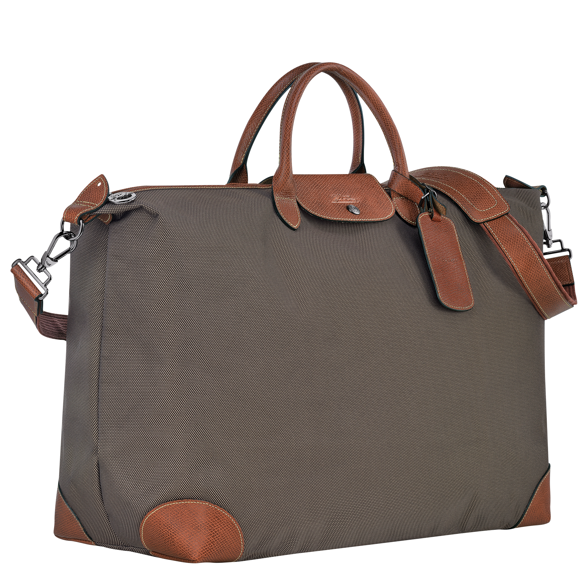Boxford XL Travel bag Brown - Recycled canvas | Longchamp US Boxford XL Travel bag Brown - Recycled canvas | Longchamp US