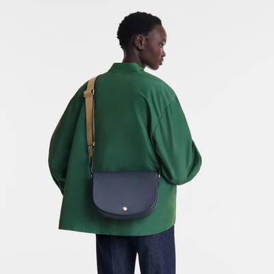 Épure Bolso bandolera M , Cuero - Azul Marino