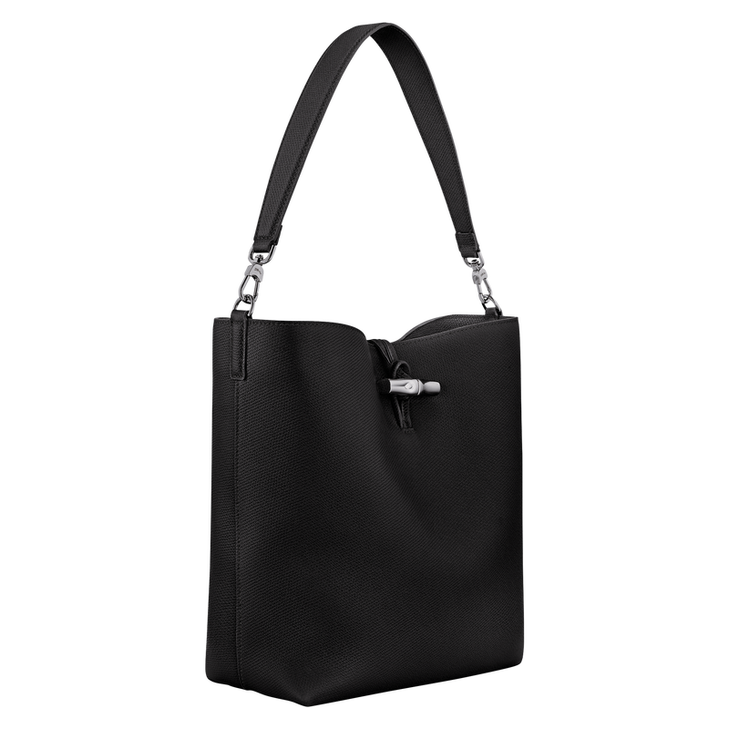 Le Roseau M Hobo bag , Black - Leather  - View 3 of 6