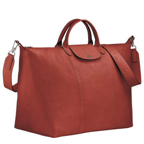 Le Pliage Cuir Travel bag L, Sienna