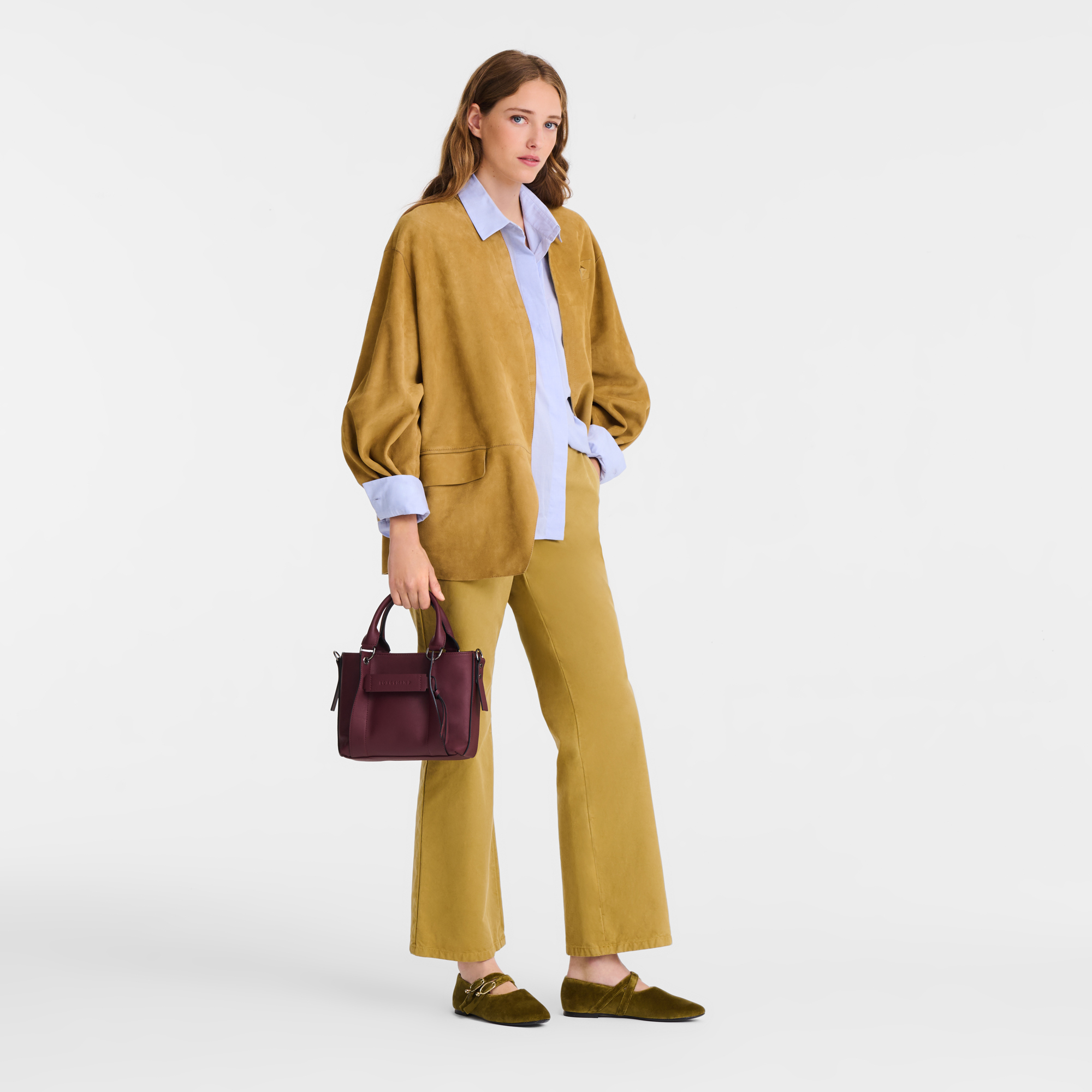 Longchamp 3D Borsa con manico S,  Amaranto